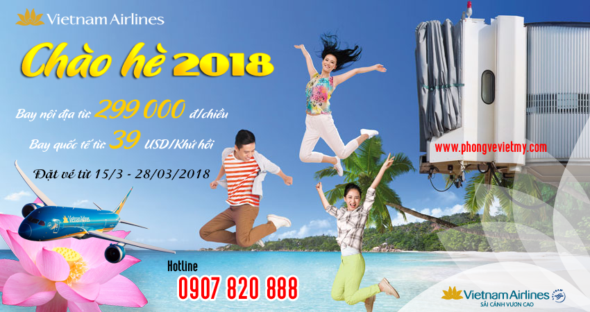 Vietnam Airlines Khuyến mãi chào hè giá vé 299k