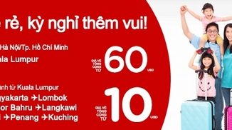 Air Asia ban ve may bay di Kuala Lumpur 60 usd 22jul13