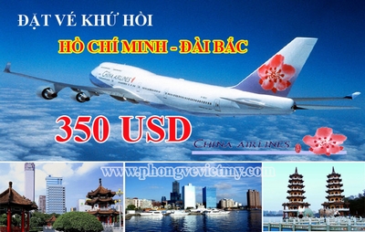China Airlines ve may bay di dai bac 350usd