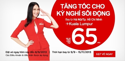 Giá sốc vé máy bay đi Kuala Lumpur 65 USD 1 Giam gia soc ve may bay di kuala lumpur 03sep13