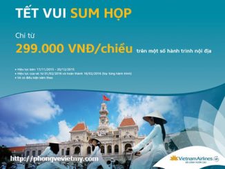 Vé máy bay tết 2016 chiều ngược hãng Vietnam Airlines đợt 2