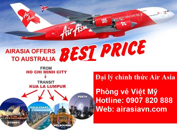 Ve may bay Air Asia gia re