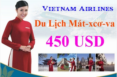 Vietnam Airlines tung ve may bay di Nga 450 usd