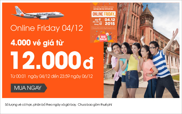 Săn vé máy bay jetstar giá rẻ ngày thứ 6 chỉ 12,000 đồng 1 jetstar 12k