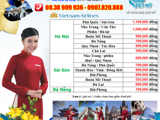 Giá vé máy bay Vietnam Airlines các tháng cuối năm