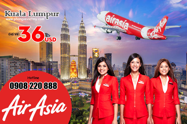 Vé máy bay giá rẻ đi Kuala Lumpur Malaysia