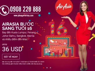 Khuyến mãi mừng sinh nhất 16 Air Asia