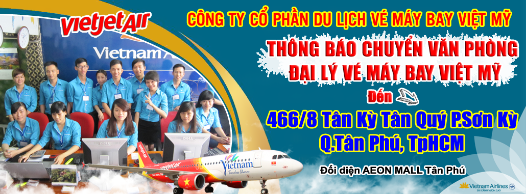 Thông báo chuyển văn phòng vé máy bay Việt Mỹ