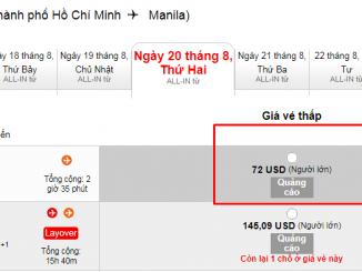 Khuyến mãi bay thẳng Manila 72 USD