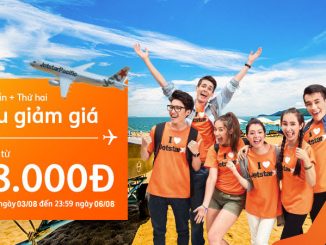 siêu giảm giá cuối tuần Jetstasr Pacific Airlines