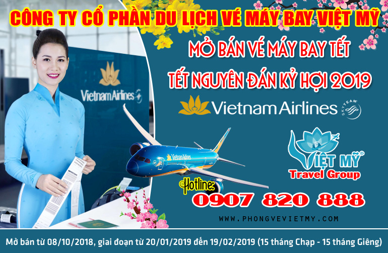 vé Tết 2019 hãng Vietnam Airlines