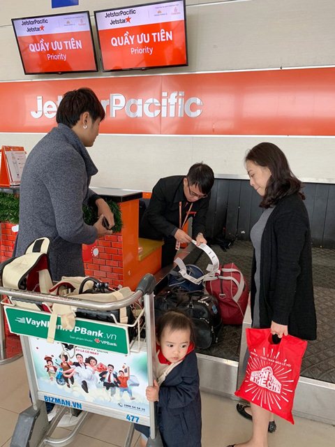 Jetstar ưu tiên làm thủ tục với gia đình có trẻ em, người già dịp Tết
