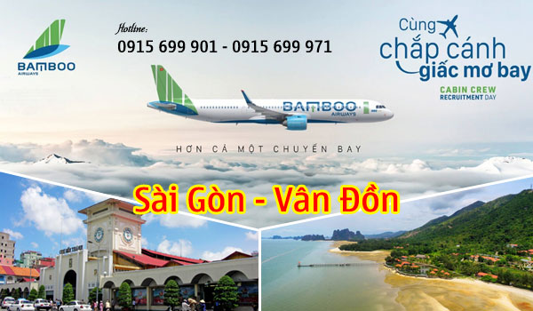 vé máy bay bamboo airways Sài Gòn Vân Đồn