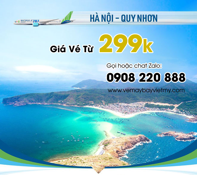 vé máy bay Bamboo Airways Hà Nội Quy Nhơn