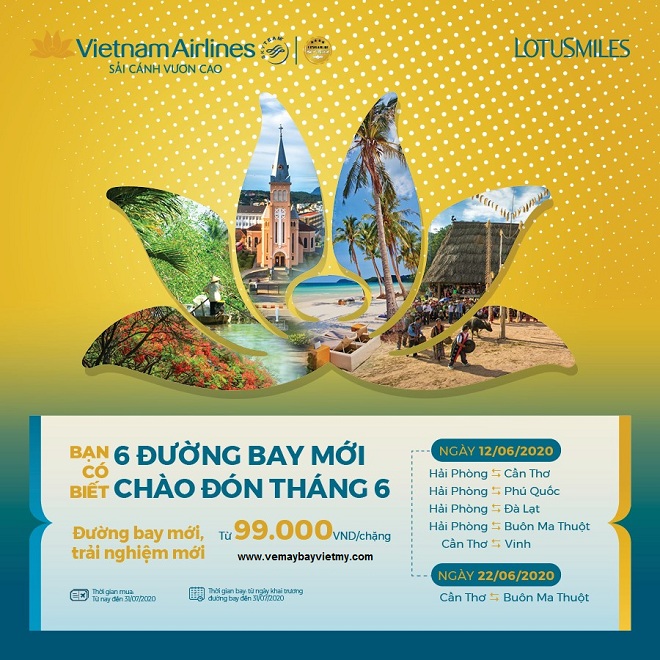 Vietnam Airlines mở đường bay mới tháng 6