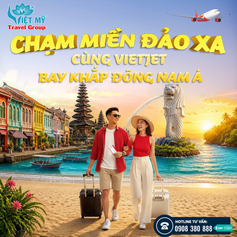 Chạm đến đảo xa, cùng Vietjet bay khắp Đông Nam Á
