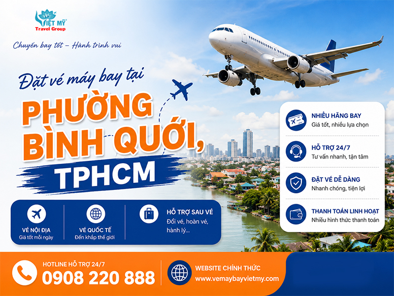 Đặt vé máy bay tại phường Bình Quới, TPHCM