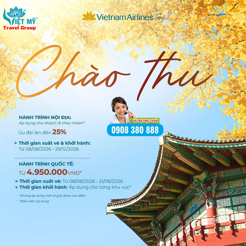 Chào thu - Vi vu ngàn ưu đãi cùng Vietnam Airlines