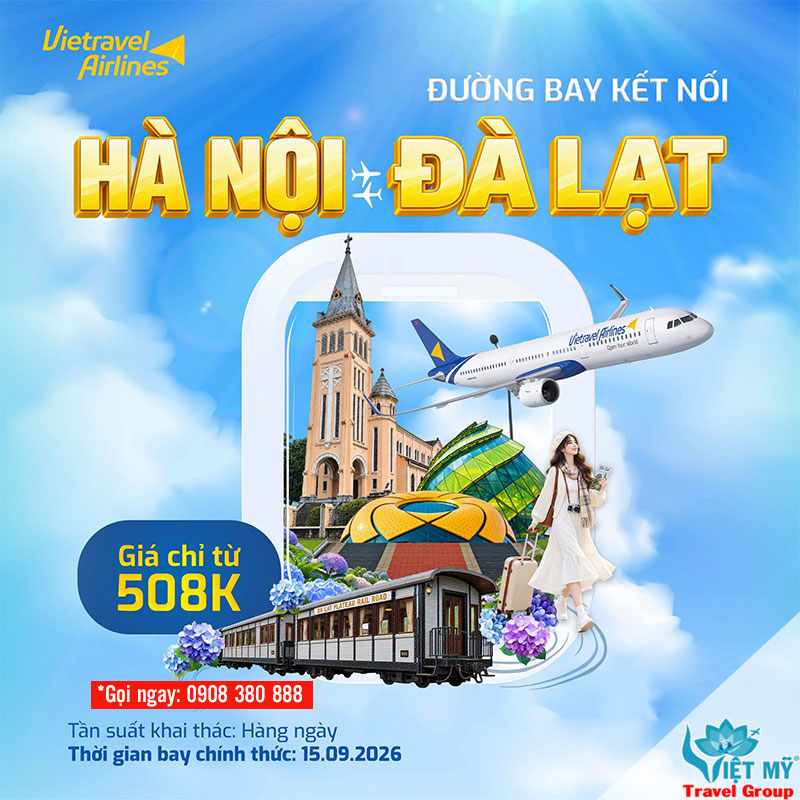 Vietravel Airlines mở đường bay Hà Nội - Đà Lạt giá chỉ từ 508.000 VNĐ 2 Vietravel Airlines mở đường bay Hà Nội - Đà Lạt giá chỉ từ 508.000 VNĐ