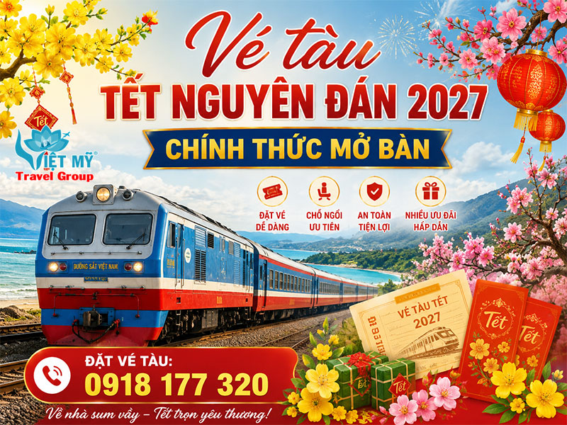 Từ 30/8 vé tàu tết Nguyên Đán 2027 chính thức mở bán