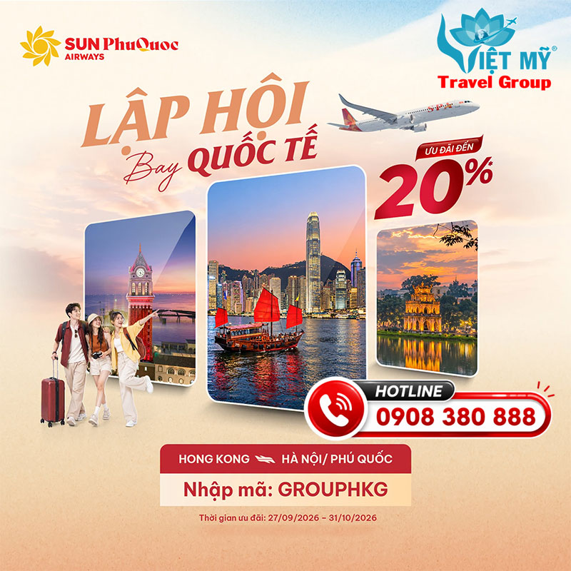 Đi Hong Kong càng đông càng hời, Sun PhuQuoc Airways giảm đến 20% 1 Đi Hong Kong càng đông càng hời, Sun PhuQuoc Airways giảm đến 20%