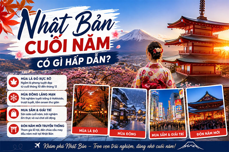 All Nippon Airways ưu đãi bay Nhật từ TPHCM 2 Nhật Bản cuối năm có gì hấp dẫn?