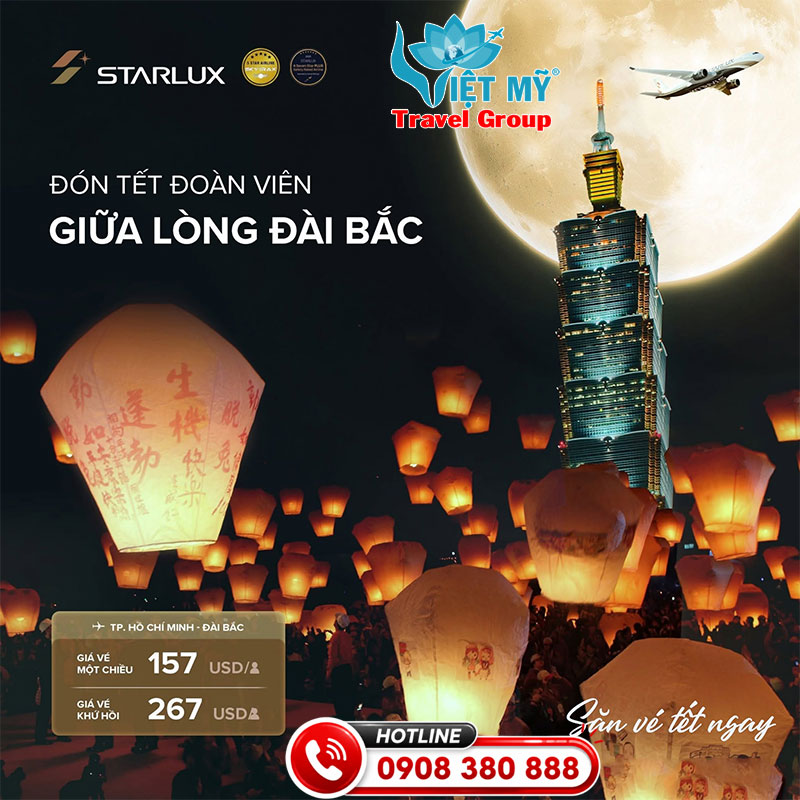 STARLUX Airlines ưu đãi bay Đài Bắc giá chỉ từ 157 USD