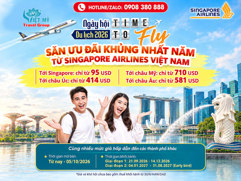 Ưu đãi lớn nhất năm từ Singapore Airlines 1 Ưu đãi lớn nhất năm từ Singapore Airlines