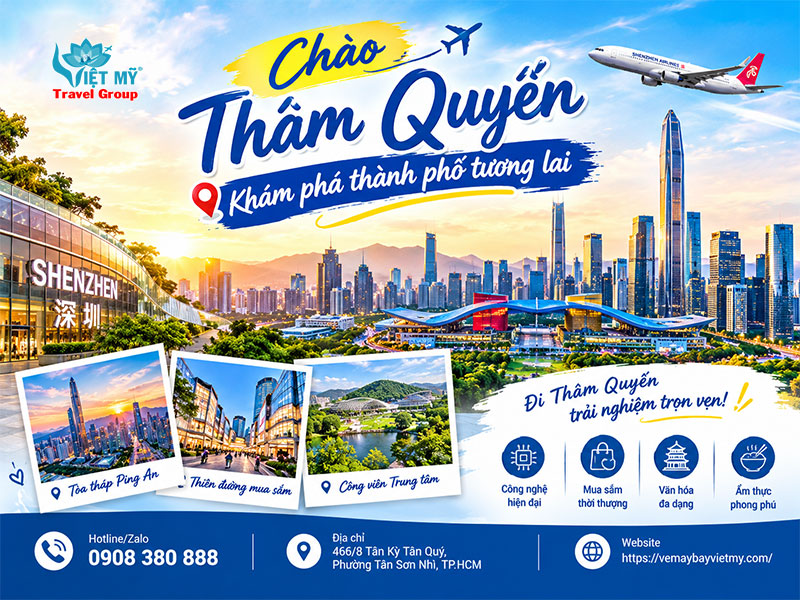 Bay thẳng Phú Quốc - Thẩm Quyến Sun PhuQuoc Airways giảm đến 20% 2 Chào Thâm Quyến – Khám phá thành phố tương lai