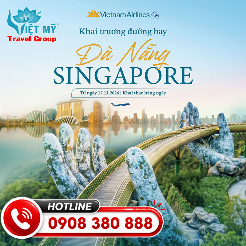 Vietnam Airlines mở đường ay thẳng Đà Nẵng - Singapore từ 17/11/2026