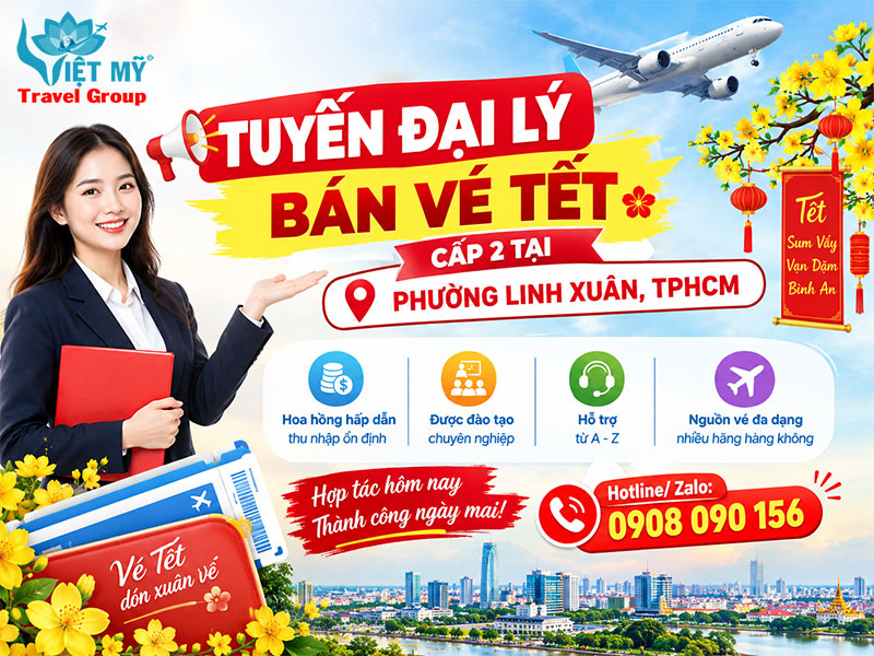Tuyển đại lý bán vé Tết cấp 2 tại phường Linh Xuân, TPHCM