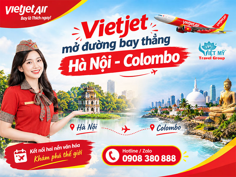 Vietjet mở đường bay thẳng Hà Nội - Colombo 1 Vietjet mở đường bay thẳng Hà Nội - Colombo